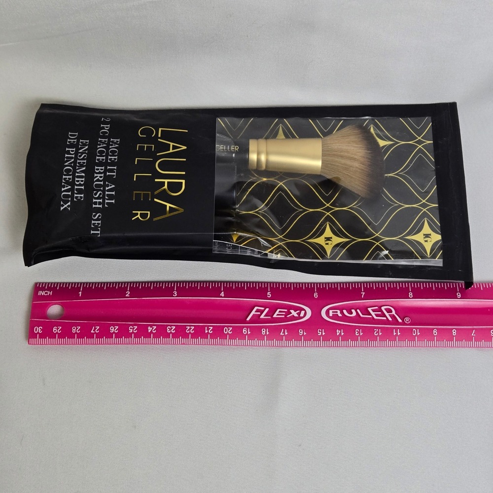 3 Laura Geller Makeup Brushes, 2 Retractable Kabuki & Dual Ended Blush & Bronzer - Picture 12 of 12